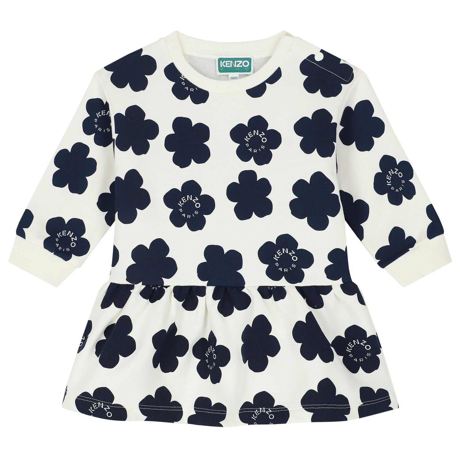 Younger Girls Ivory Floral  Dress, 1, hi-res image number null